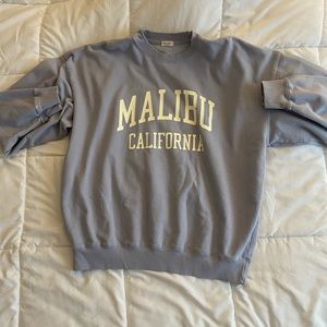 Brandy Melville - Malibu California Crewneck - Baby Blue